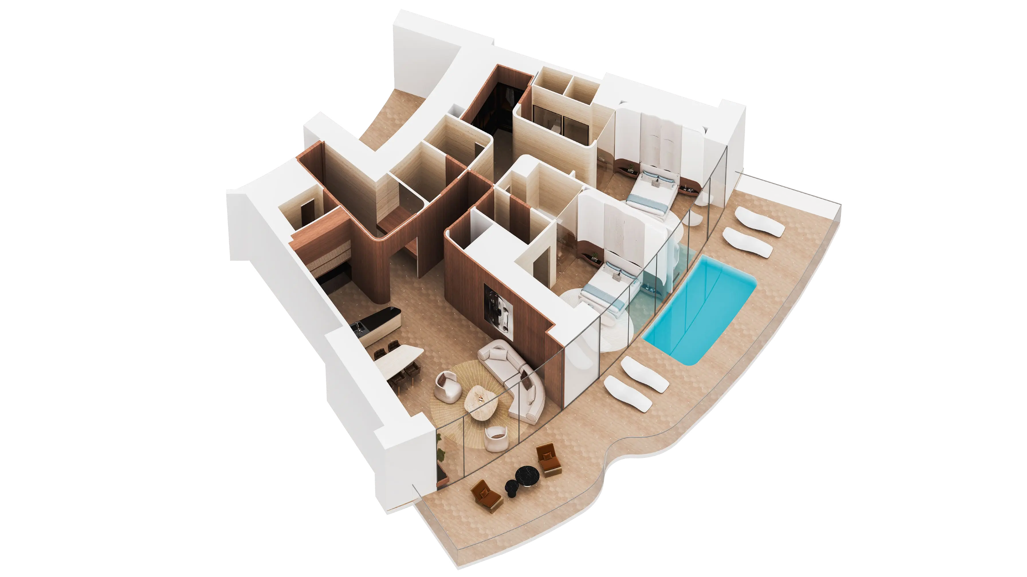 2 BHK - Pagoda Suite Type 2 - 2534 Sq. ft.