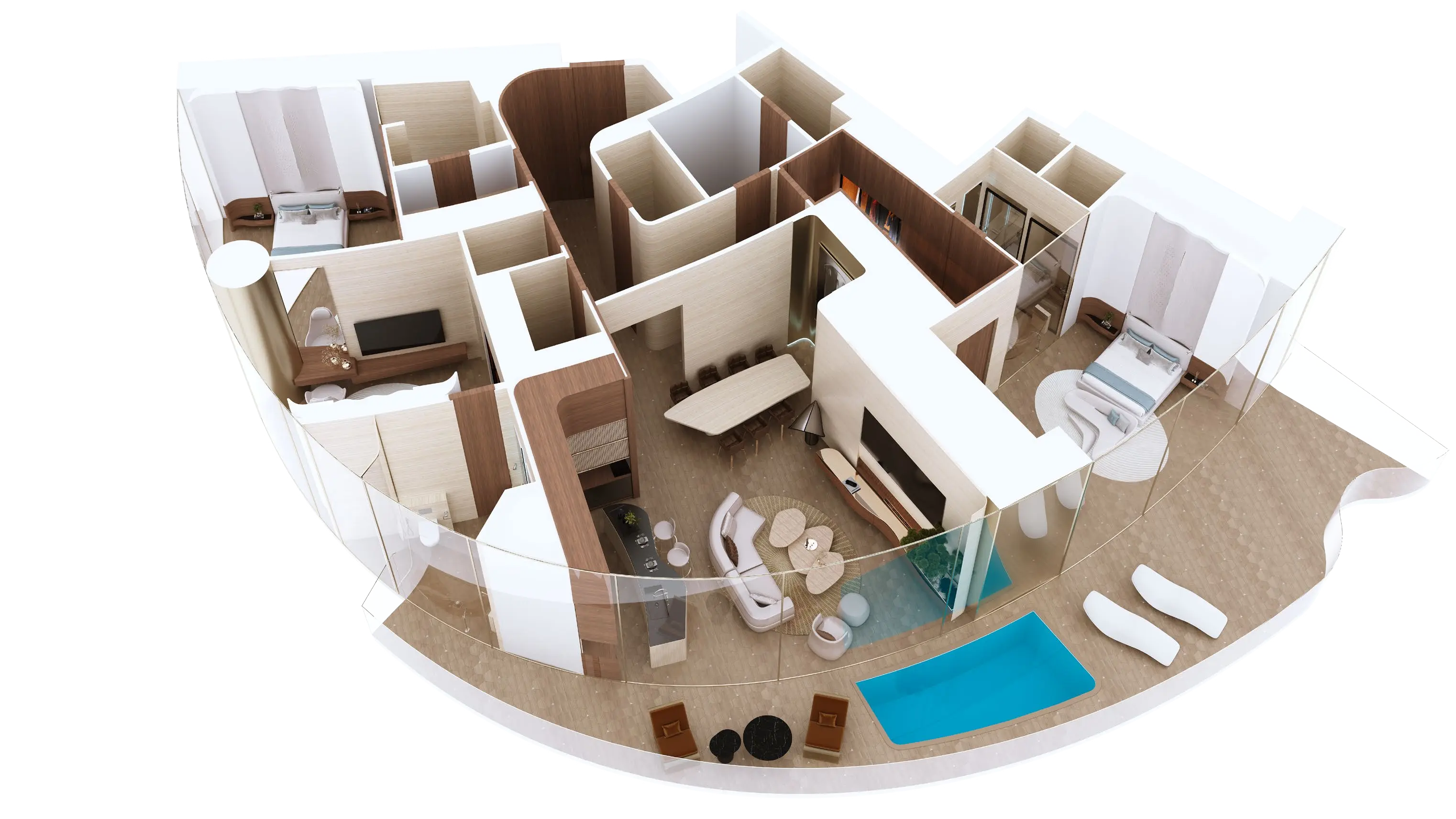 3 BHK Suite Type 1 - 2710 Sq. ft.