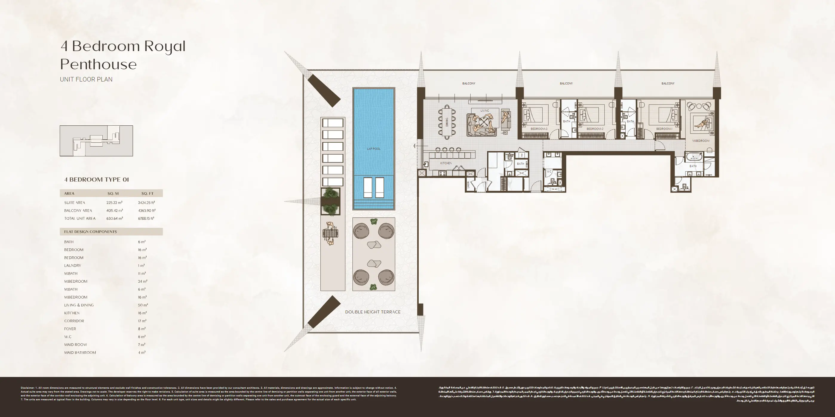 4 BHK Royal Penthouse - 6788.15 Sq. ft.
