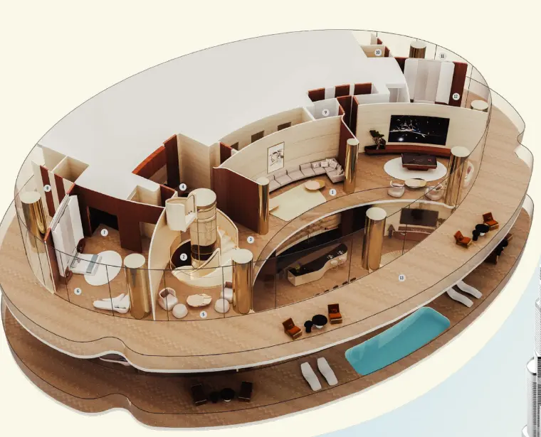 Uhlenhaut Coupé The Triplex Penthouse | Level 2 - total 18000 Sq. ft.
