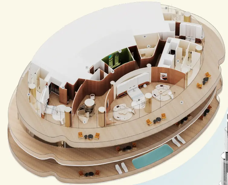 Uhlenhaut Coupé The Triplex Penthouse | Level 3 - total 18000 Sq. ft.